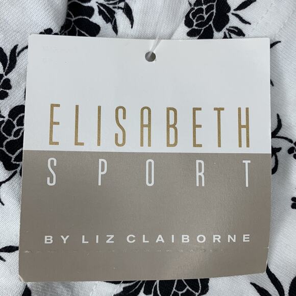 Elisabeth Sport by Liz Claiborne NWT Top Floral Print Short Sleeve Vanity Size 1 - Picture 10 of 10